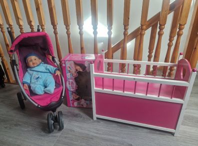 Baby doll buggy + cot