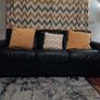 Black leather Couch / sofa Image 2