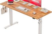 Electric Standing Desk, 150 x 60 cm Height Adjustable Sit Stand Desk with Splice Board and Memory Smart Pannel, Home Office Desks