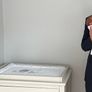 Taupe baby changing table Image 5