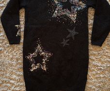 Next cosy black knitted dress age 8 worn once excellent condition!