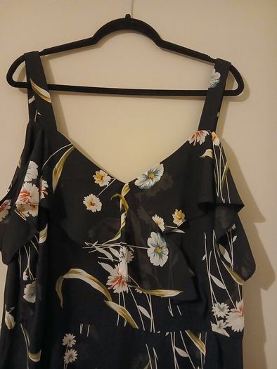Floral dress with a waterfall jacket