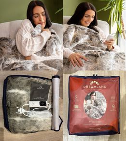 Hygge Days Luxury Faux Fur Warming Throw - Alaskan Husky Print