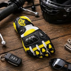 Premium Genuine Leather Motorcycle Riding Gloves Winter Touring & Sports Bike Gloves