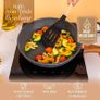 Kitchen Non Stick Cooking Utensils Set Heat Resistant Silicone Utensils with Wooden Handle Ladles, Spoons and Spatulas Set  Kitchen Tools & Accessories 35pcs, Black Image 3