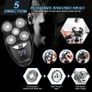 Electric Razor for Men, ElectriBrite Bald Head Shaver Rotary Cordless Nose Hair Beard Trimmer Clippers Facial Cleansing Brush Waterproof USB Rechargeable Men Grooming Kit with 5D Floating 5 Razor Head Image 6