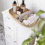 Bathroom Floor Storage Cabinet, Wooden Storage Unit with 4 Drawers, Single Door, Adjustable Shelf, for Living Room, Kitchen, Entryway (FREE SHIPPING) Image 4