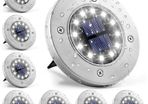 Solar Ground Lights 12LEDs 8PACK In-Ground Lights Solar Powered Pathway Lights Outdoor Decking Landscape Lamp for Lawn Yard Pool Patio