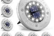 Solar Ground Lights 12LEDs 8PACK In-Ground Lights Solar Powered Pathway Lights Outdoor Decking Landscape Lamp for Lawn Yard Pool Patio