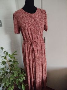 Summer floral viscose dress size 12-14
