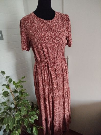 Summer floral viscose dress size 12-14