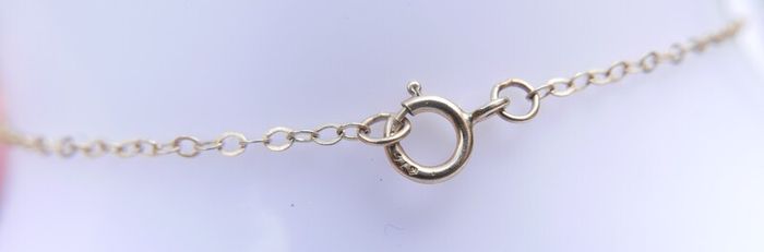 Vintage Solid 9K Gold 375 Pendant Necklace length 18" - 4,07g