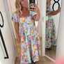Cabbage & roses floral dress Image 2
