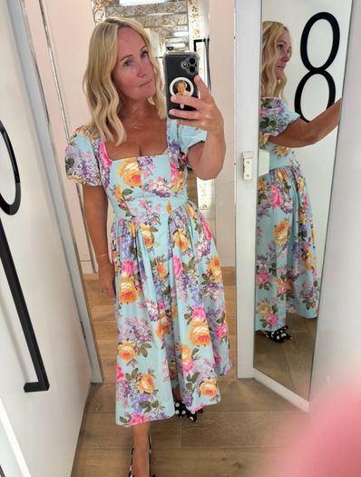 Cabbage & roses floral dress