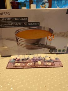 stainless steel cake slicer & kebab stand