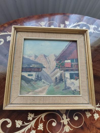 Austrian Alpine Art Vintage Painting