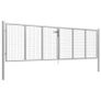 Garden Gate Galvanised Steel 415x175 cm Silver Image 2