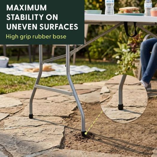 6ft Folding Table for Parties, BBQs, Camping