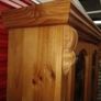 Solid Pine Display Cabinet / Bookcase with Leaded Glass Doors Image 10