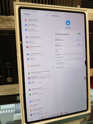 Samsung Galaxy Tab S9 ultra Plus SM-X910 - 256GB - WiFi - Graphite + S Pen