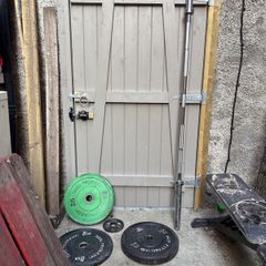 Barbell and 65KG weights