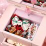 Musical Girls Jewellery Box with Spinning Dancer, 5 Layer Large Wooden Kids Music Box with Mirror, Jewelry Storage Box Gifts for Little Girls Christmas New Year Birthday Children's Day (Pink) Image 4