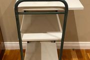 Hair or beauty trolley Solid wood three shed in wheels