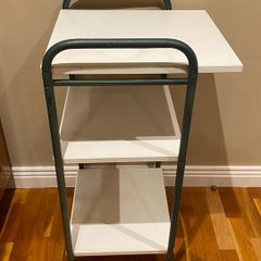 Hair or beauty trolley Solid wood three shed in wheels