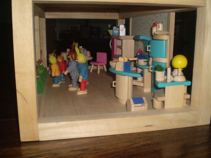 Doll's 3 storey Terrace House and accessories