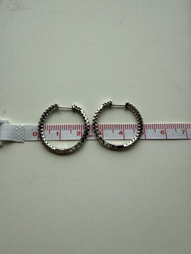 Natural Diamond Loop Earrings