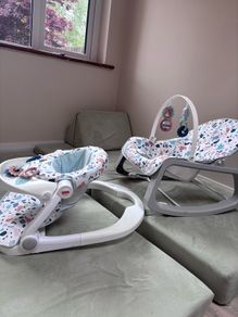 Fisher Price Infant to Toddler Rocker and Sit Me Up Floor Seat