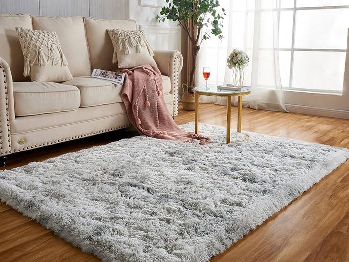 MULTIPLE COLOURS AVAILABLE Small Fluffy Rugs Washable Long Plush Rugs, Bedroom Soft Pile Rug Carpets Bedroom Mats Home Decoration (Beige,60x120 cm) FREE EXPRESS SHIPPING