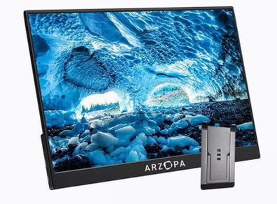Arzopa Portable Monitor A1 Gamut Slim 14 Inch Fhd 100% Srgb Ips Monitor Screen With Usb-c