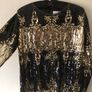 BNWT Savida black gold sequin blouse size small Image 3