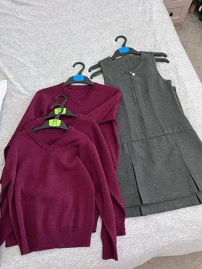 School uniform shirt/ cardigan/ pinafore