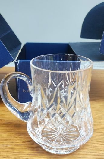 Vintage Cavan Irish Crystal Tankard, Handmade Cut Crystal, 1/2 Pint (1980s)
