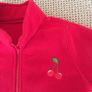 Cute Red Fleece with Cherry Mottiff 18 -24 months Image 2