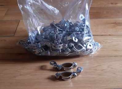 30x Pairs of New + NOS Chrome Rod Brake Clips