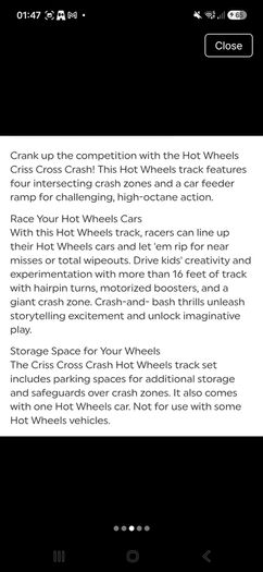 Hot Wheels, 'Criss Cross Crash' Playset