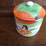 Vintage Handpainted Japanesse samari Ceramic lidded mustard / Jam pot Image 2