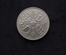 United Kingdom : 1960 British Crown ( Five Shillings ) Coin