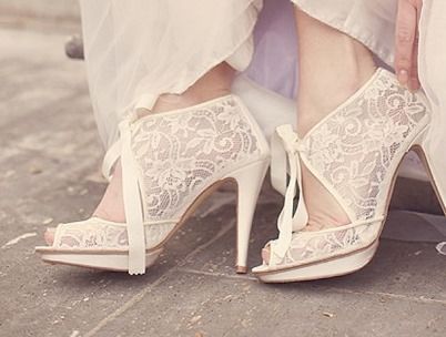 Stunning Harriet Wilde lace wedding shoes