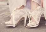 Stunning Harriet Wilde lace wedding shoes
