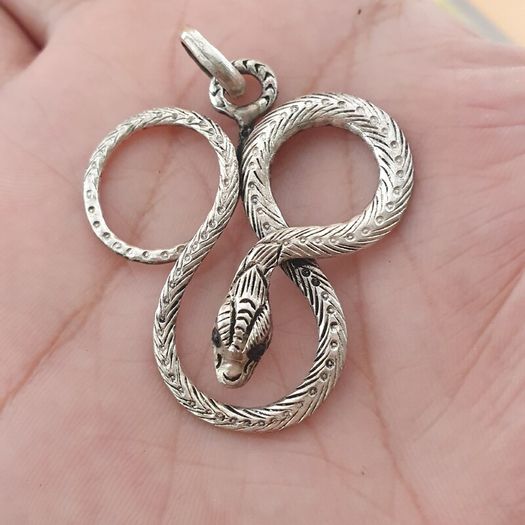 Vintage Brass Snake Beatiful Handmade Pendant