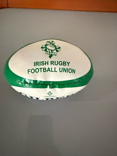 Gilbert Ireland mini rugby ball soft toy