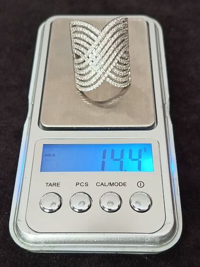 S925 Silver  Wedding Criss Cross Ring