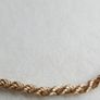 Vintage 9Ct Yellow Gold 375  Rope Link Bracelet length 7,2" - 1,16g Image 5