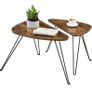 Set of 2 Side Tables, Nesting Tables, End Tables, for Living Room, Dining Room, Bedroom, Industrial Style, Rustic Brown and Black (FREE POSTAGE) Image 2