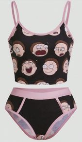 Rick and Morty 2 piece Lingerie Set