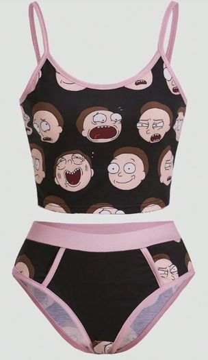 Rick and Morty 2 piece Lingerie Set